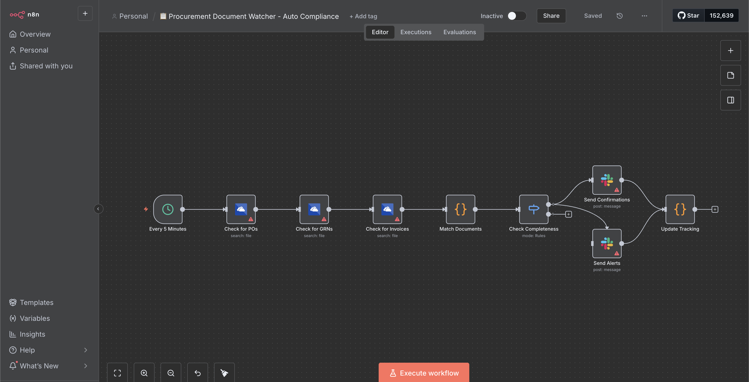 AI document monitoring and compliance automation workflow